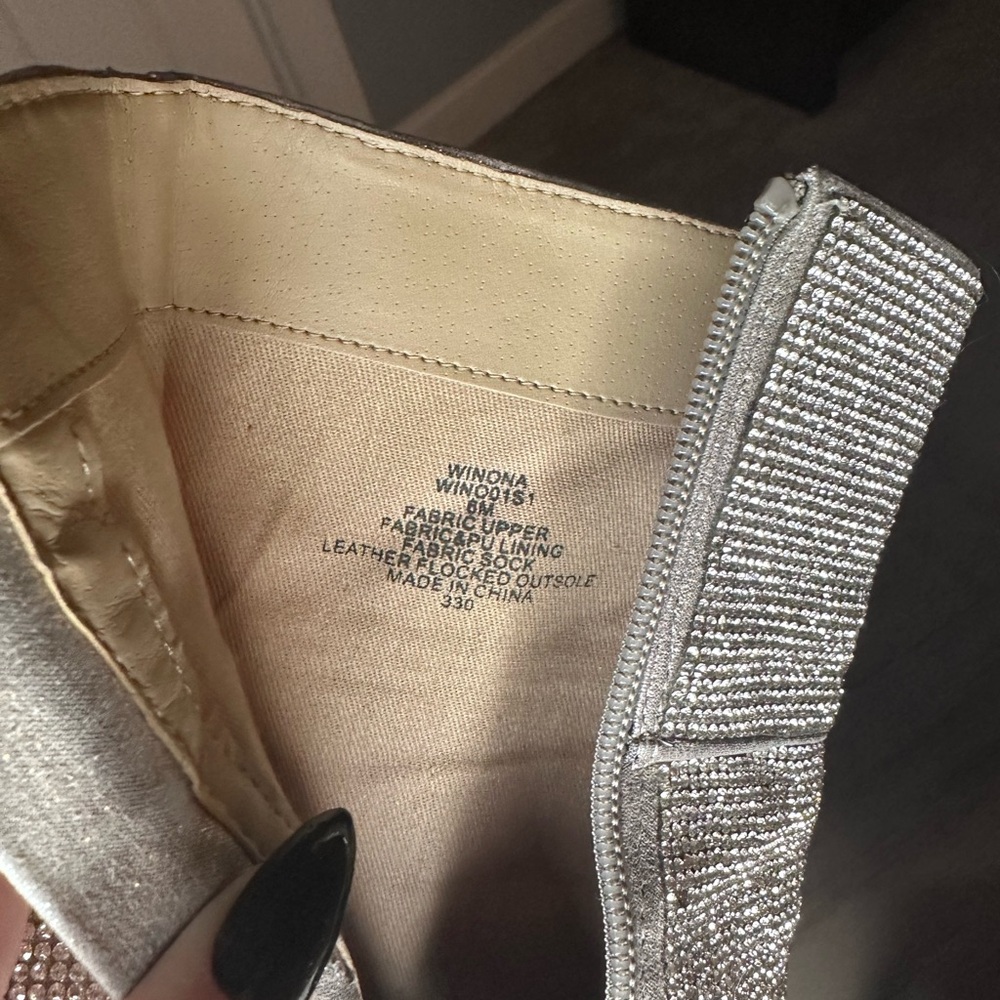 Silver Rhinestone Steve Madden booties. - Picture 3 of 7